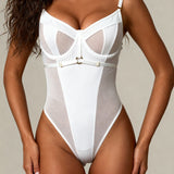 Body med lårutskjæring - VILL HVIT