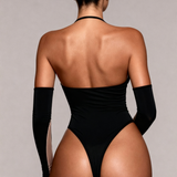 Body for damer med hansker – ILLUSION Svart