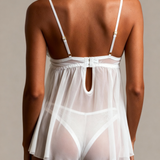 Nattkjole for damer - Hvit Dahlia