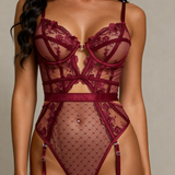 Spitzenbody med lårbånd - AUDACE Bordeaux