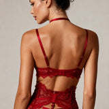 Dameundertøy-sett fem deler - MOON Rød