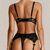 Firedelt undertøysett med lårbånd - ADAGIO