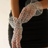 Spitzenhandsker for damer hvite av spiss - NESS