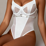 Body med lårutskjæring - VILL HVIT